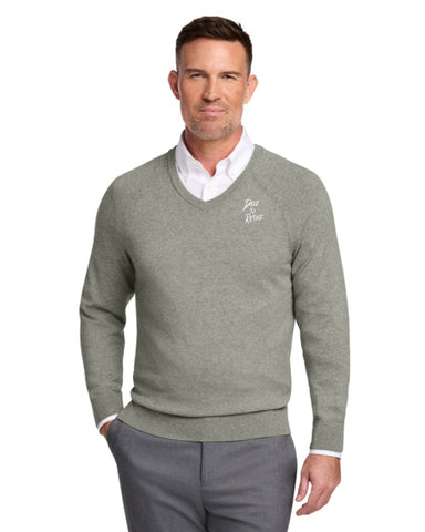 DTR Brooks Brothers Mens Cotton Stretch V-Neck Sweater