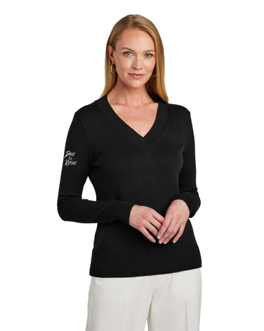 DTR Brooks Brothers Women’s Cotton Stretch V-Neck Sweater